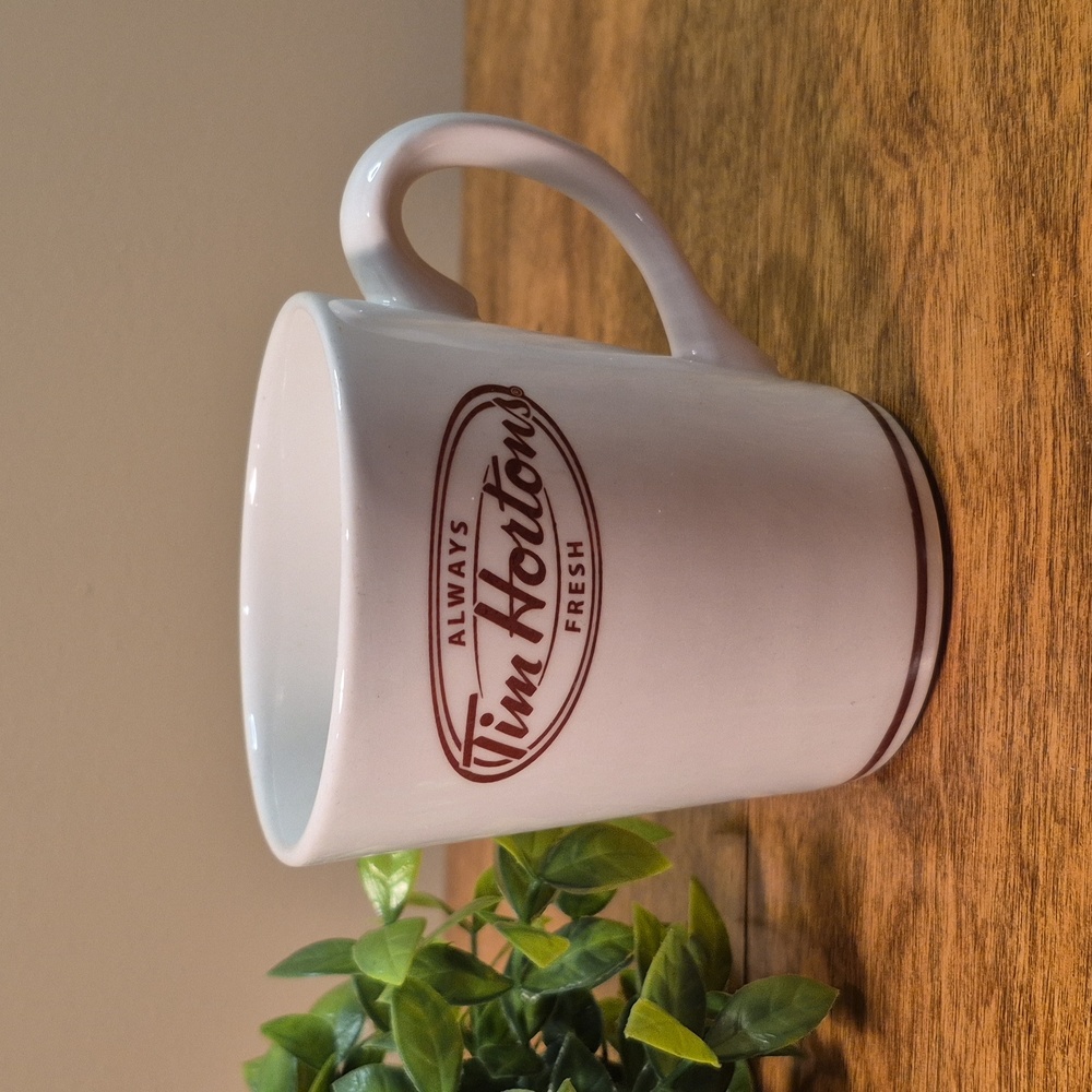TIM HORTONS Steelite Diner Style Bilingual 'Always Fresh' Medium Size Coffee Mug